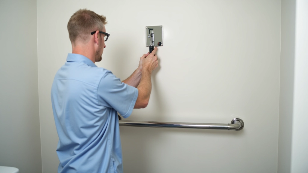 Professional installation of bathroom safety grab bars