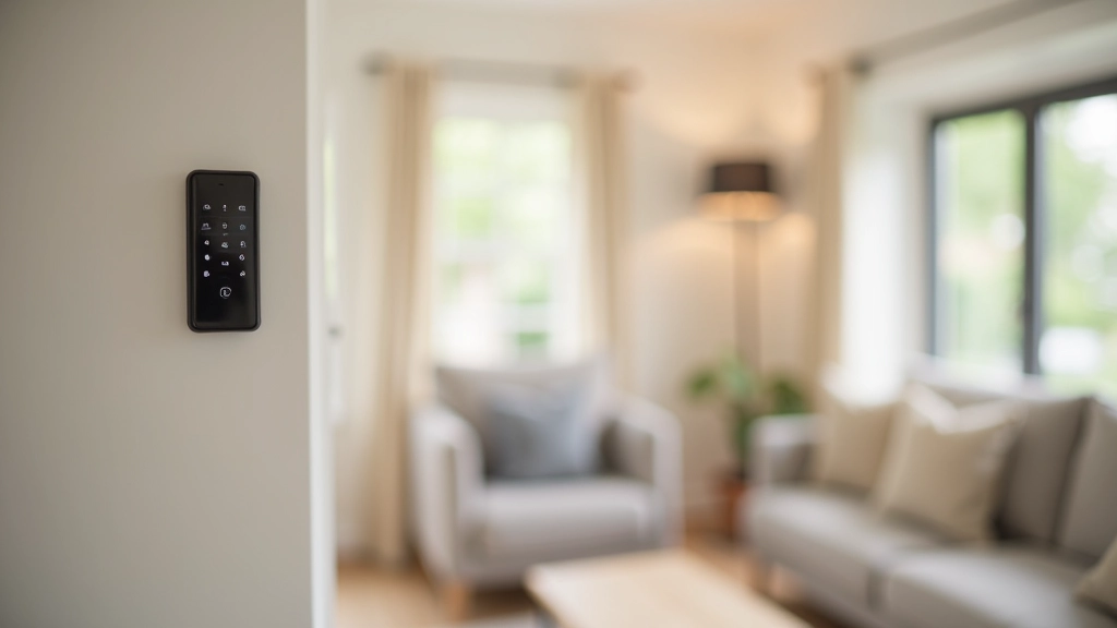 Smart home technology setup in a modern living room