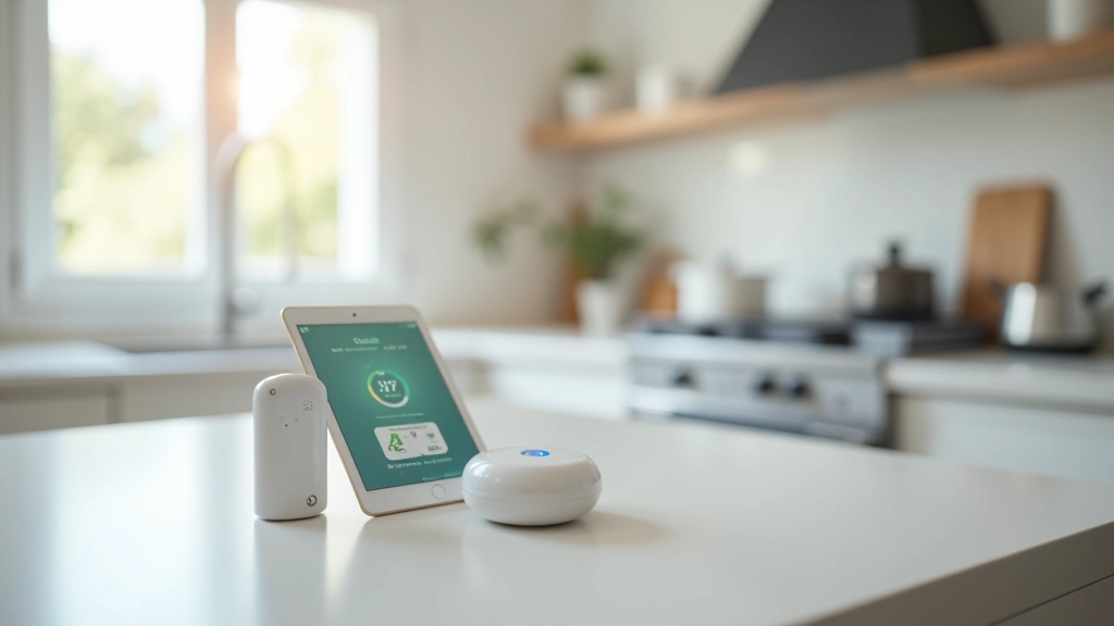 Smart home monitoring devices including motion sensors and safety alerts for home security